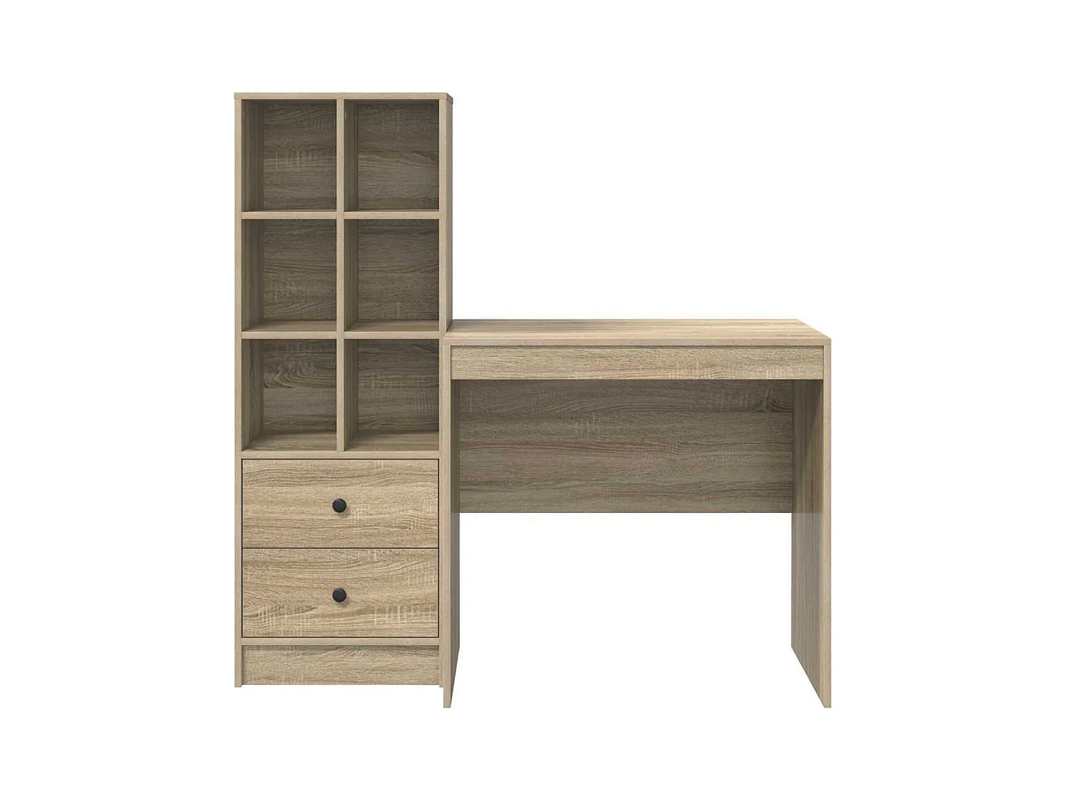 Schreibtisch mit Stauraum 2 pcs Sonoma-Eiche 80 x 50 x 76 cm