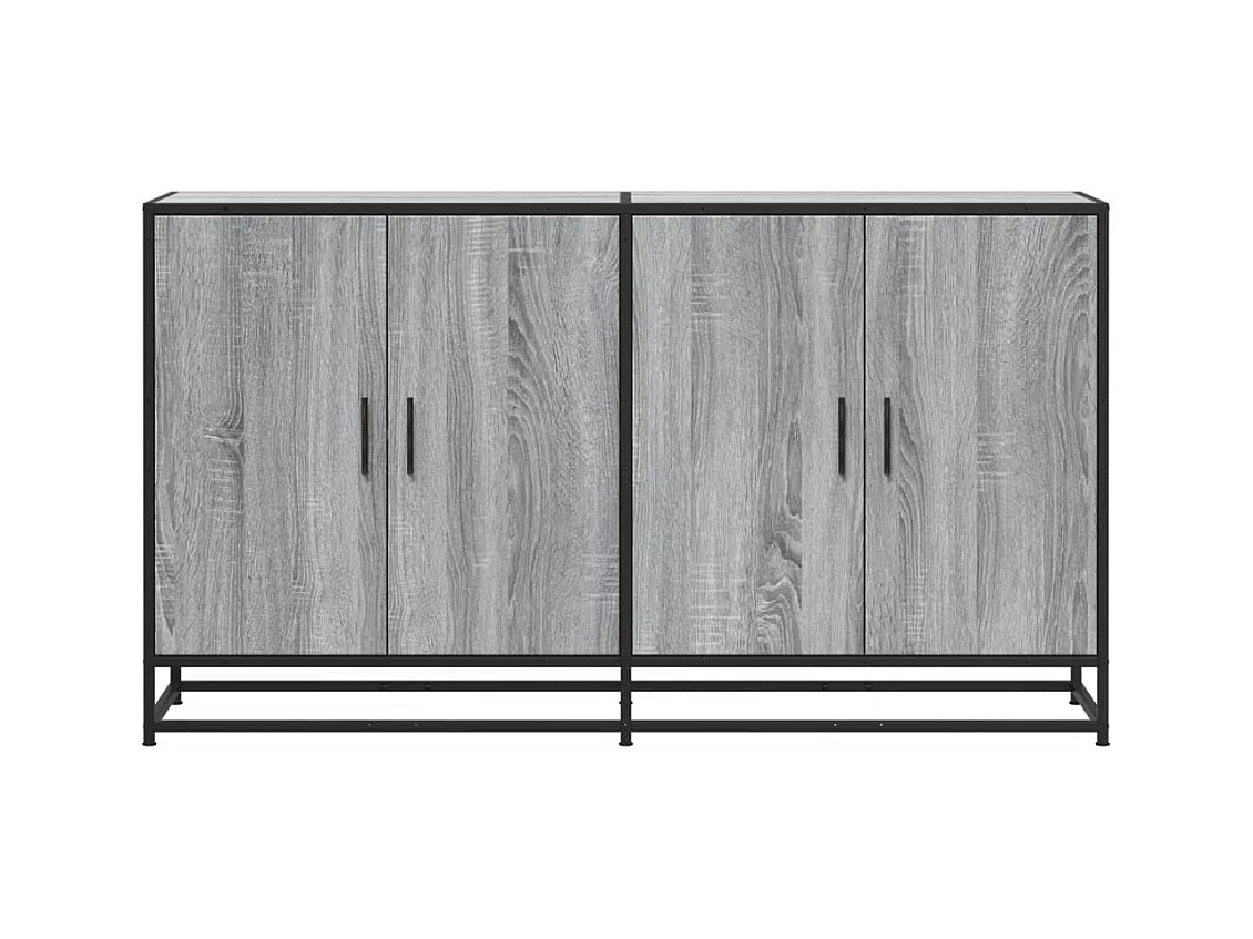 Buffet sonoma gris 134x35x76 cm bois d'ingénierie