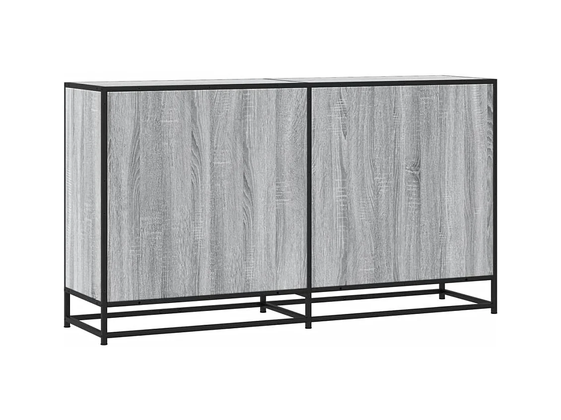 Buffet sonoma gris 134x35x76 cm bois d'ingénierie