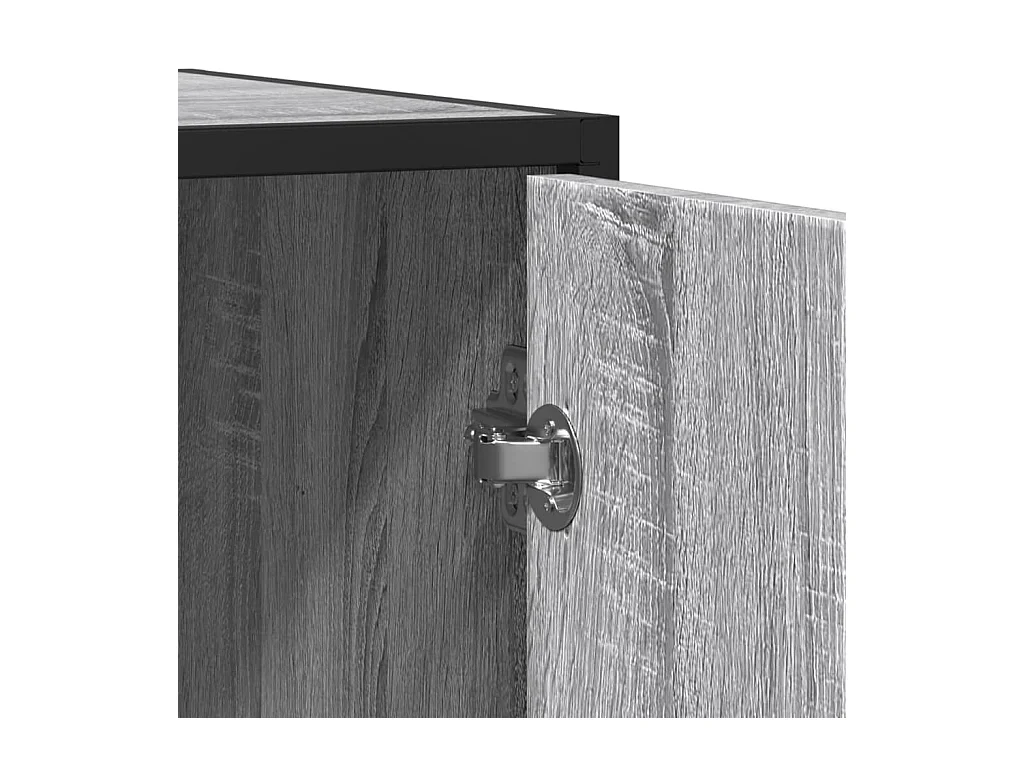 Buffet sonoma gris 134x35x76 cm bois d'ingénierie