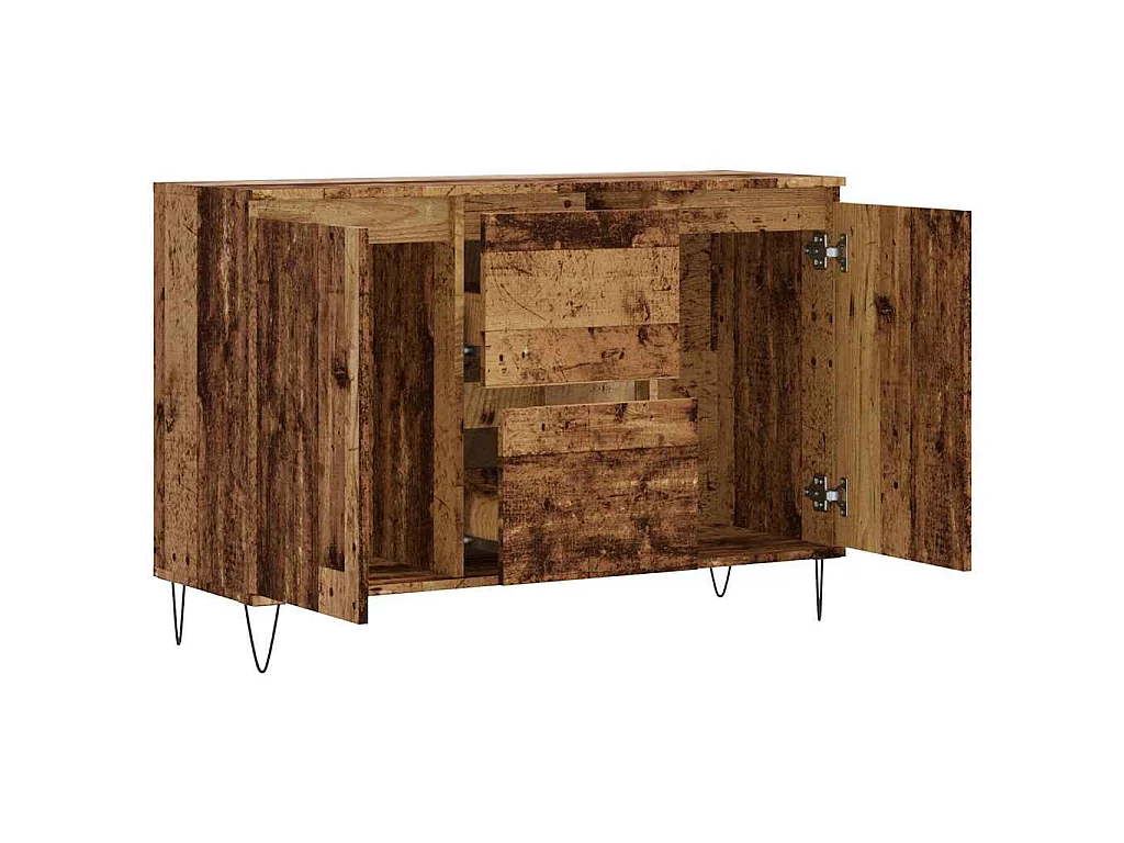 Buffet vieux bois 101,5x35x70 cm bois d’ingénierie