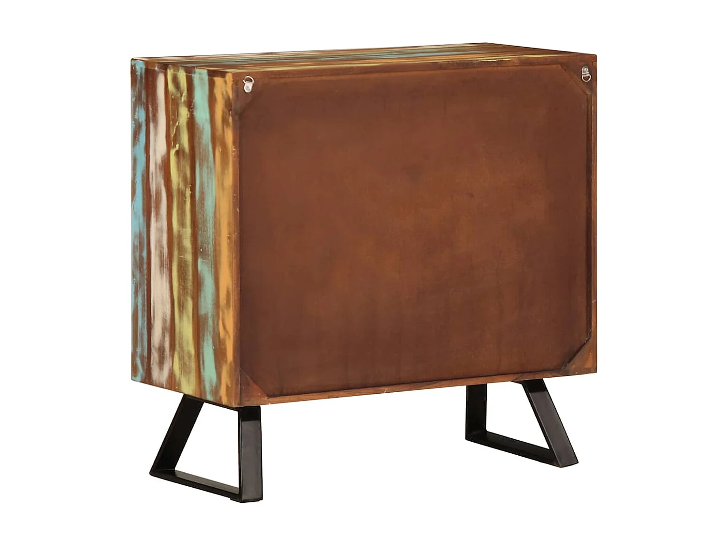 Armário gavetas 70x35x70 cm madeira recuperada maciça multicor