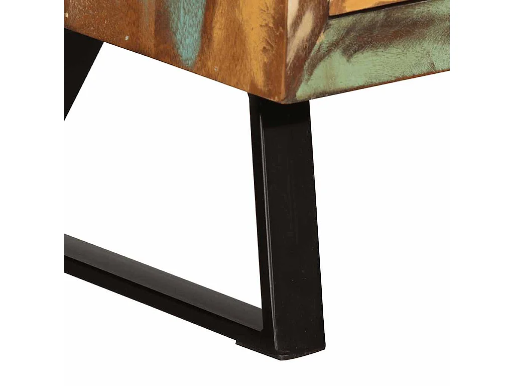 Armário gavetas 70x35x70 cm madeira recuperada maciça multicor