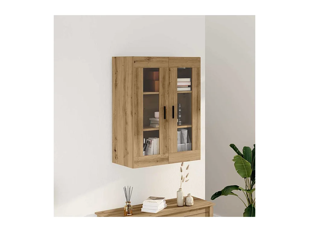 Armoire murale chêne artisanal 69,5x34x90 cm