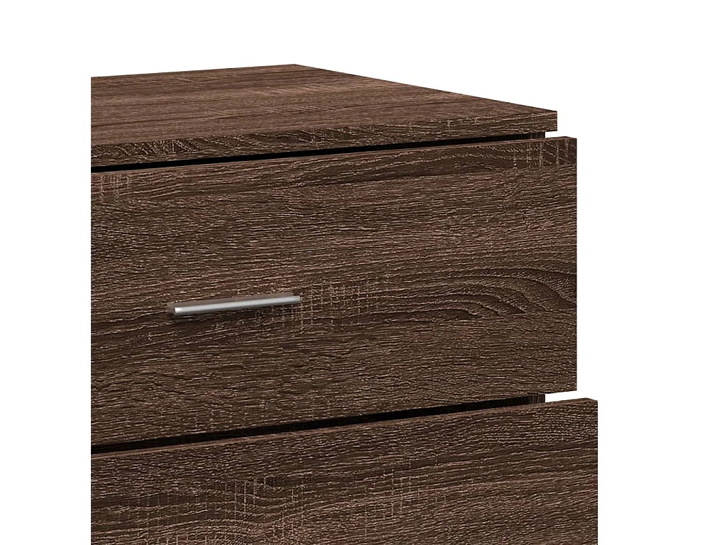 Buffet chêne marron 60x39x80 cm bois d'ingénierie