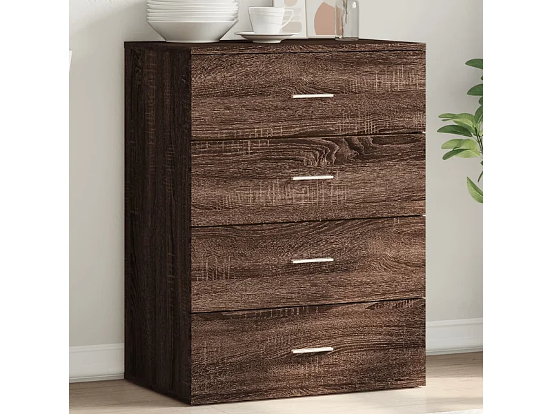 Aparador de madera de ingeniería gris Sonoma 60x39x80 cm