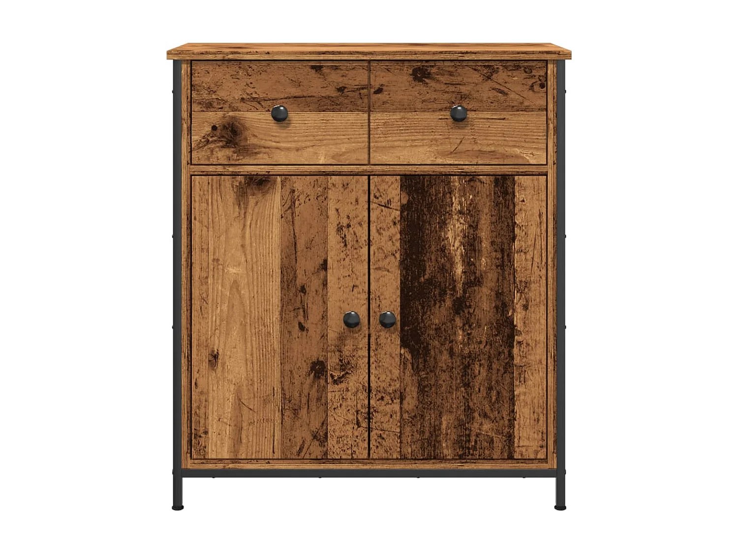 Buffet vieux bois 70x30x80 cm bois d'ingénierie