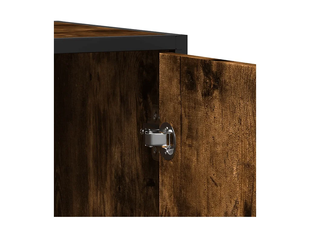 Dressoir 92x35x76 cm bewerkt hout gerookt eikenkleurig