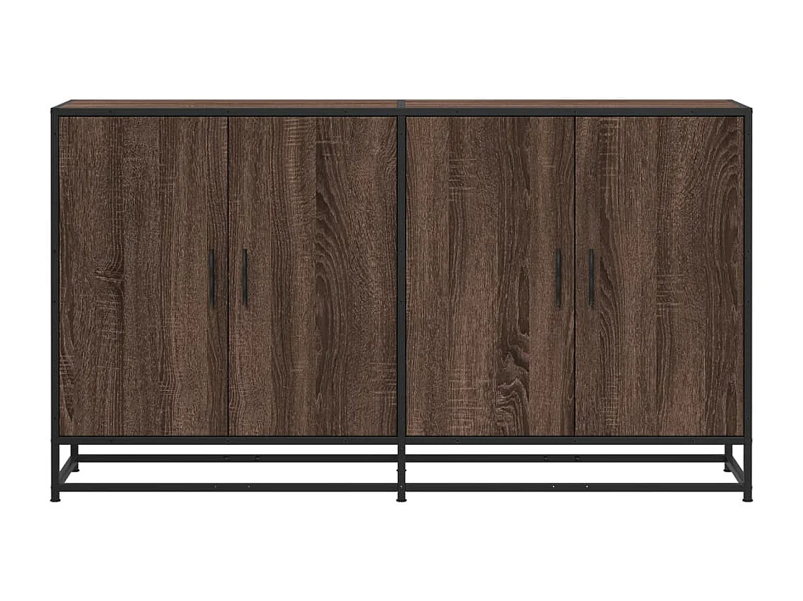 Buffet chêne marron 134x35x76 cm bois d'ingénierie