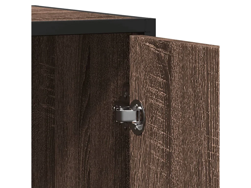 Buffet chêne marron 134x35x76 cm bois d'ingénierie