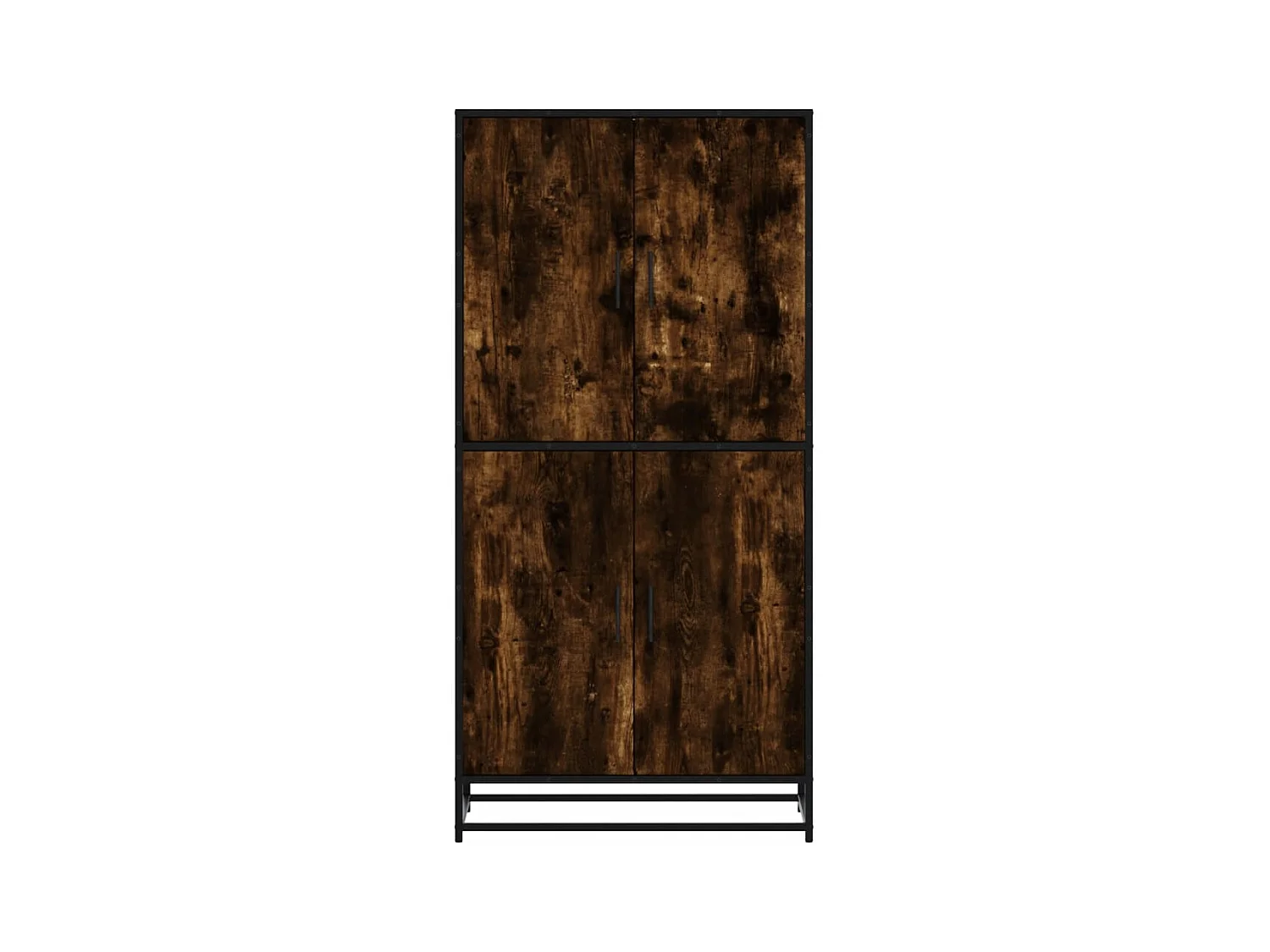 Hoge kast 68x35x139 cm bewerkt hout gerookt eikenkleurig