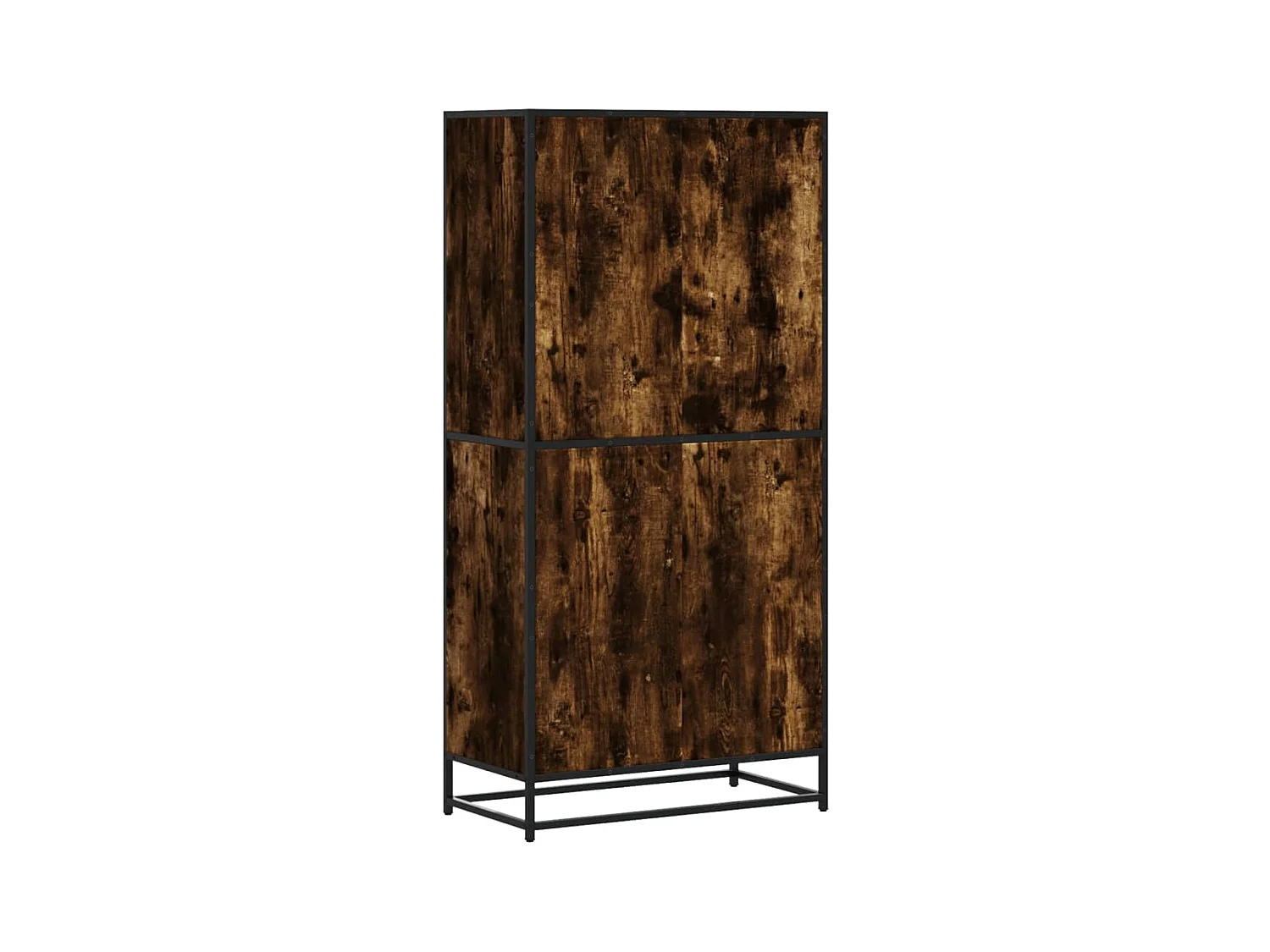 Hoge kast 68x35x139 cm bewerkt hout gerookt eikenkleurig
