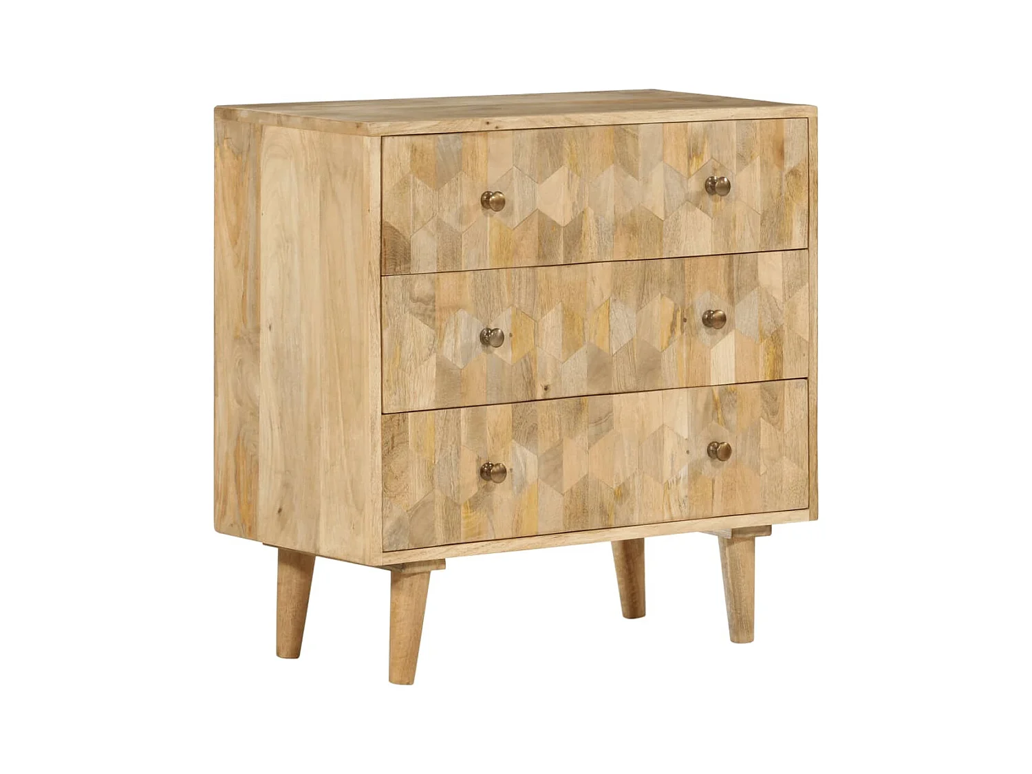 Ladekast 70x35x70 cm massief mangohout