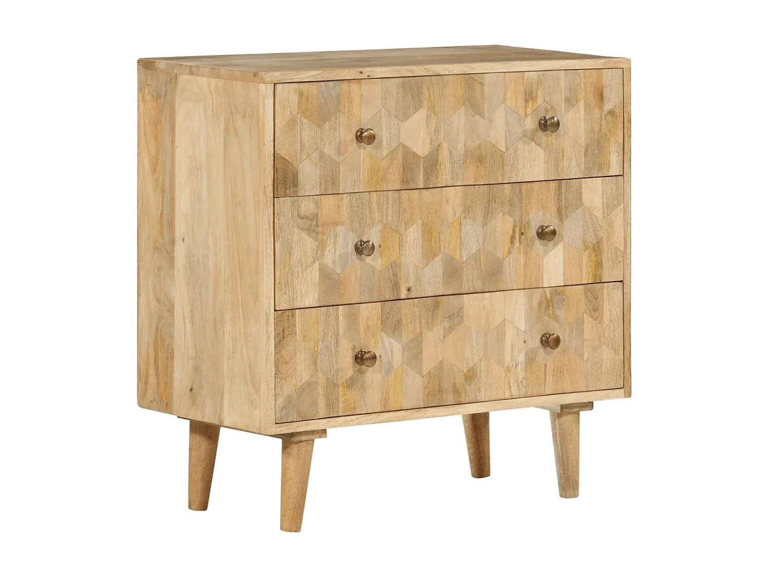 Ladekast 70x35x70 cm massief mangohout