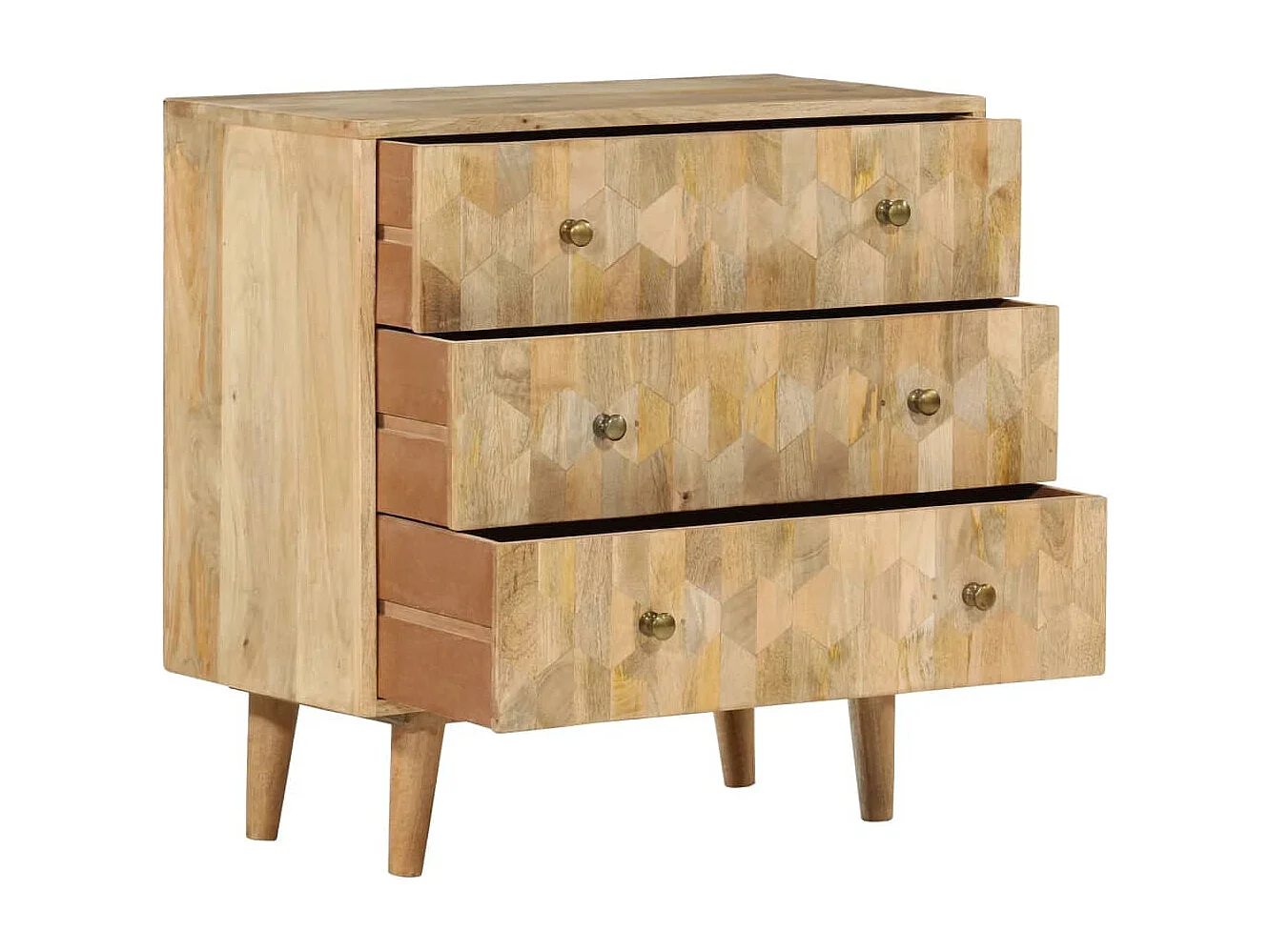 Ladekast 70x35x70 cm massief mangohout