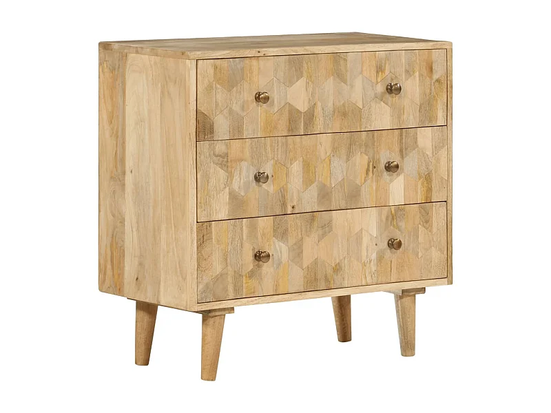 Ladekast 70x35x70 cm massief mangohout