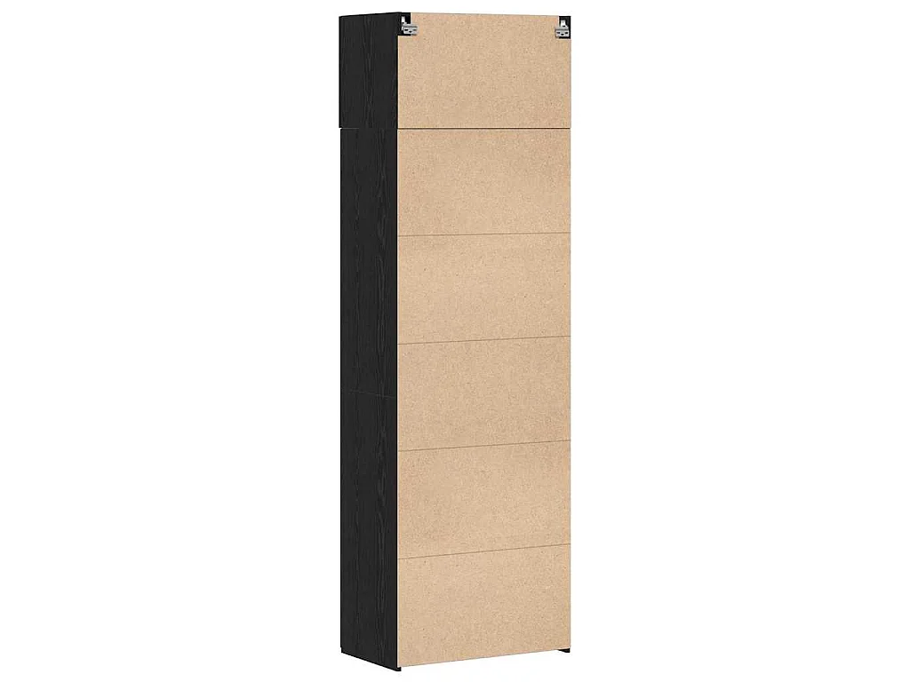 Opbergkast 3 pcs Zwart Eiken