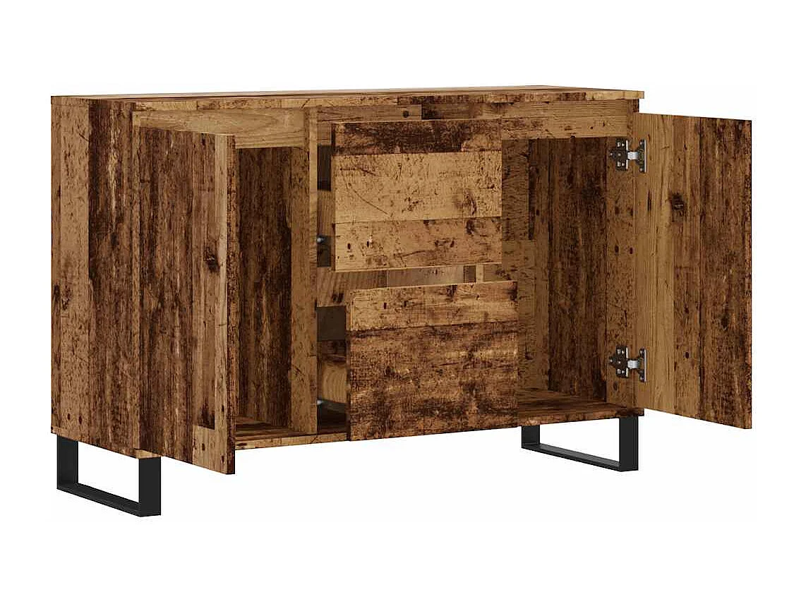 Dressoir 101,5x35x70 cm bewerkt hout oud houtkleurig