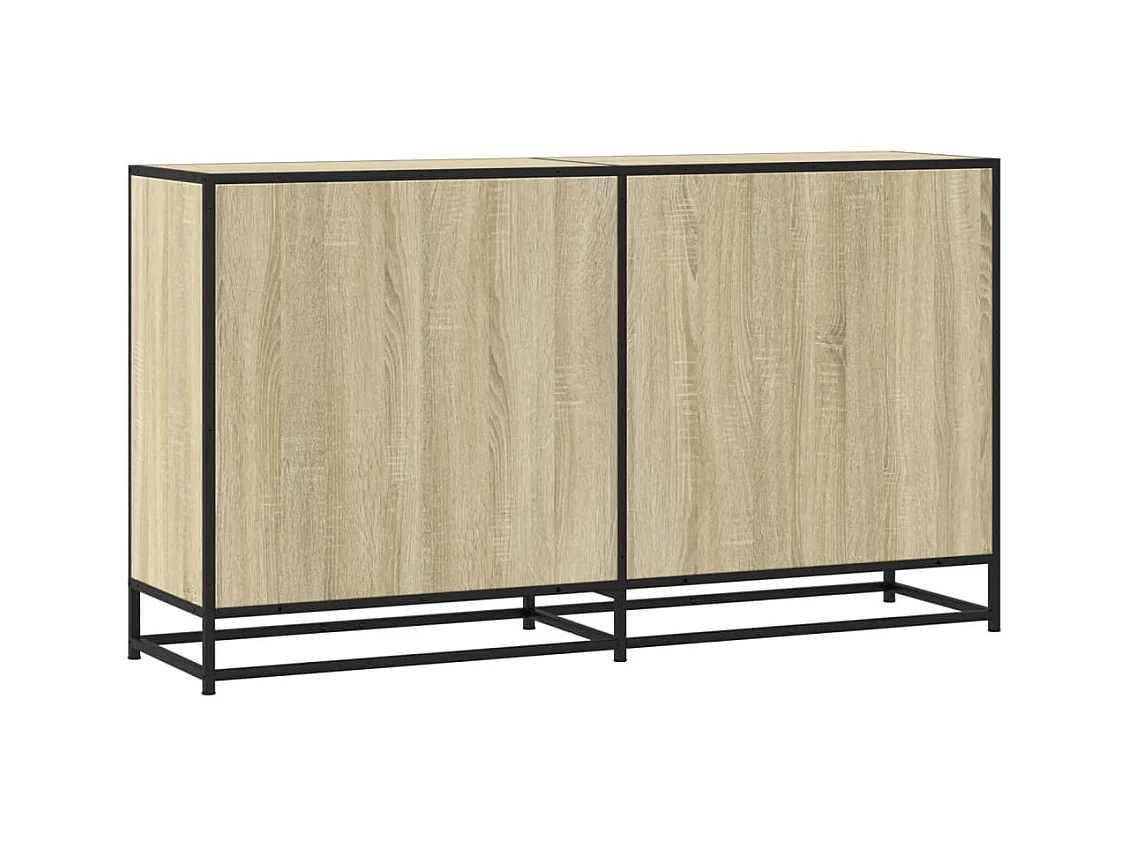 Buffet chêne sonoma 134x35x76 cm bois d'ingénierie
