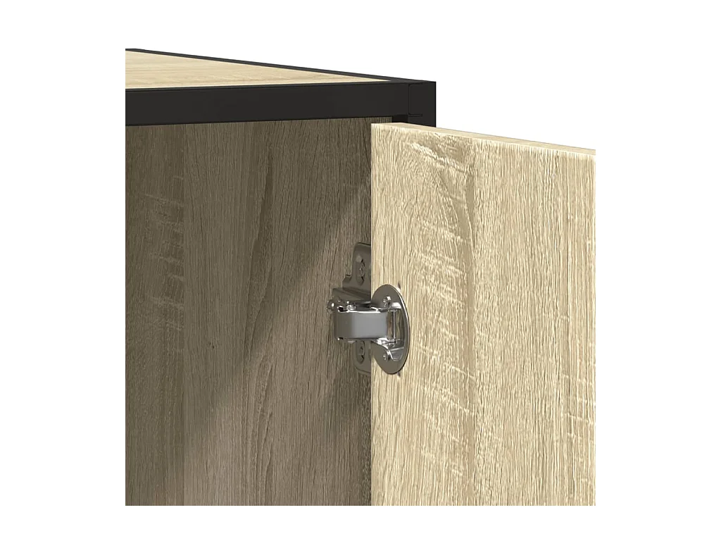 Buffet chêne sonoma 134x35x76 cm bois d'ingénierie