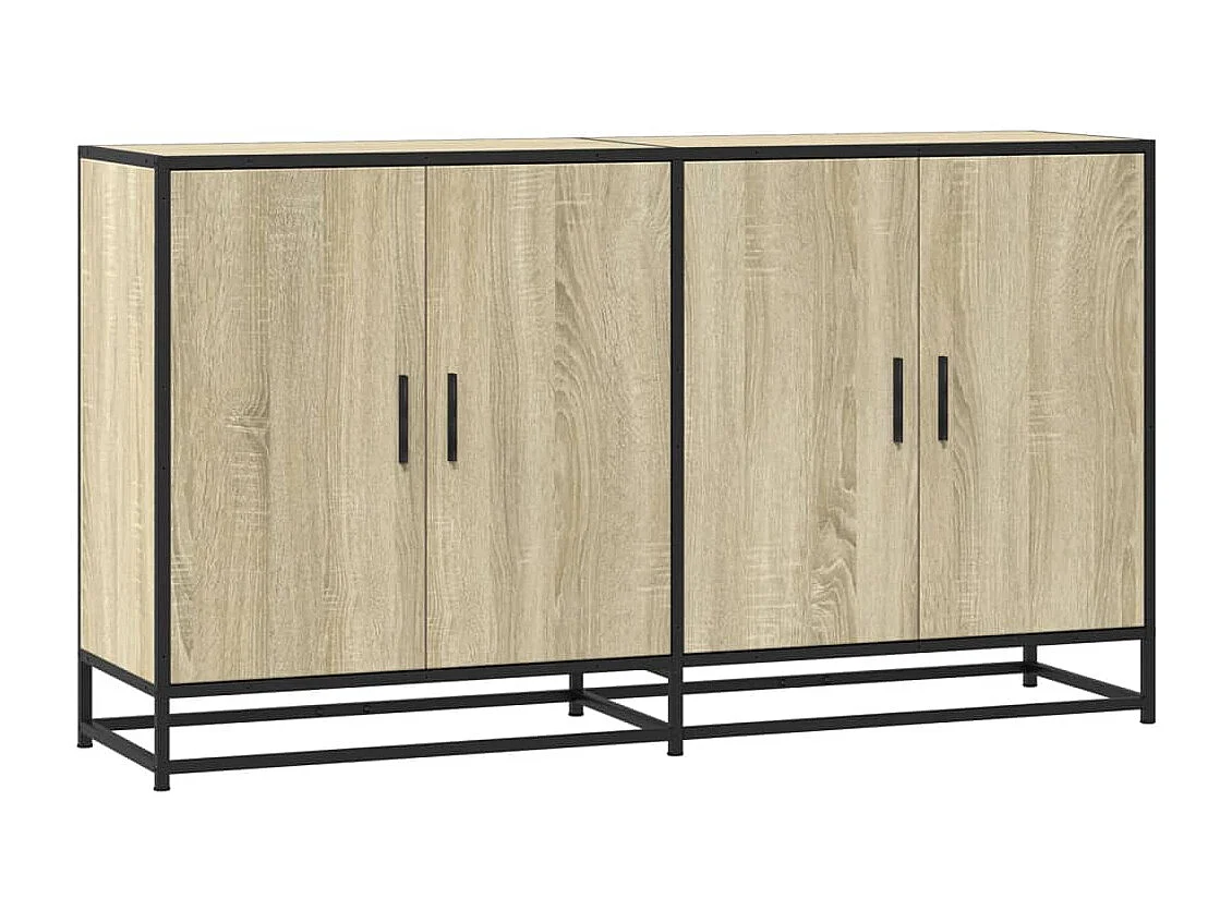 Sideboard Sonoma-Eiche 134x35x76 cm Holzwerkstoff