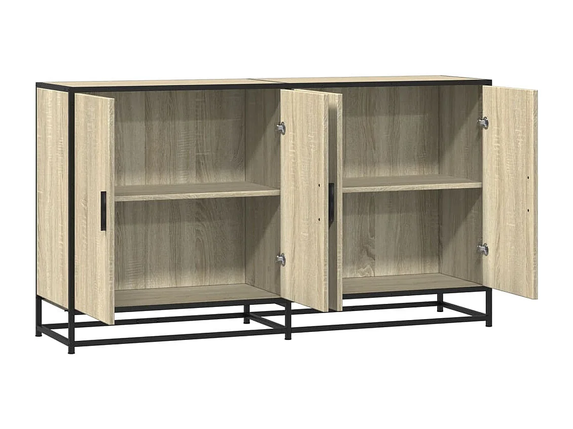 Sideboard Sonoma-Eiche 134x35x76 cm Holzwerkstoff