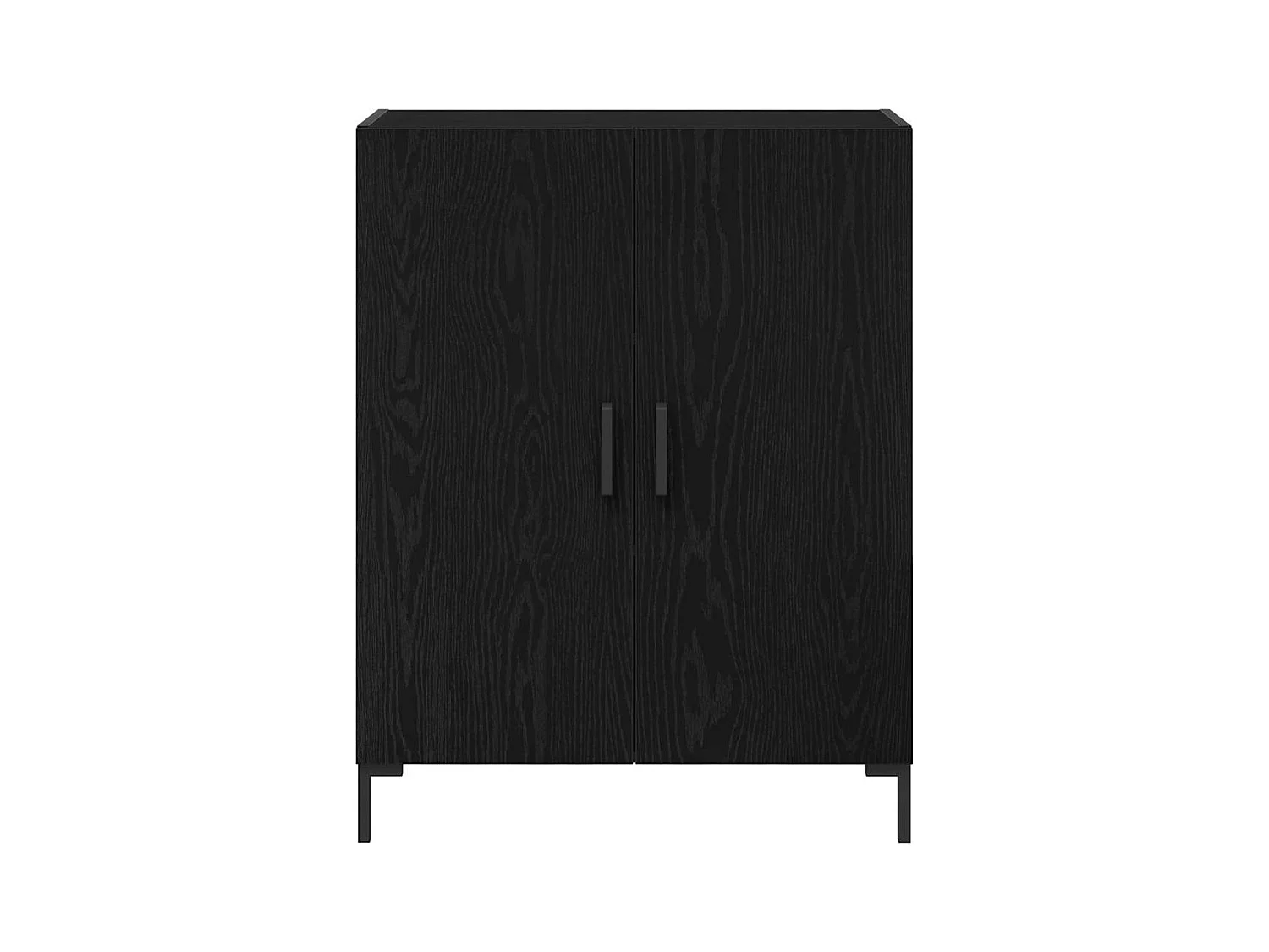 Haut Armoire Montage mural 2 pcs Chêne noir 70 x 34 x 180 cm