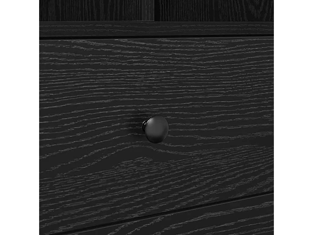 Bureau avec tiroir 2 pcs Chêne noir