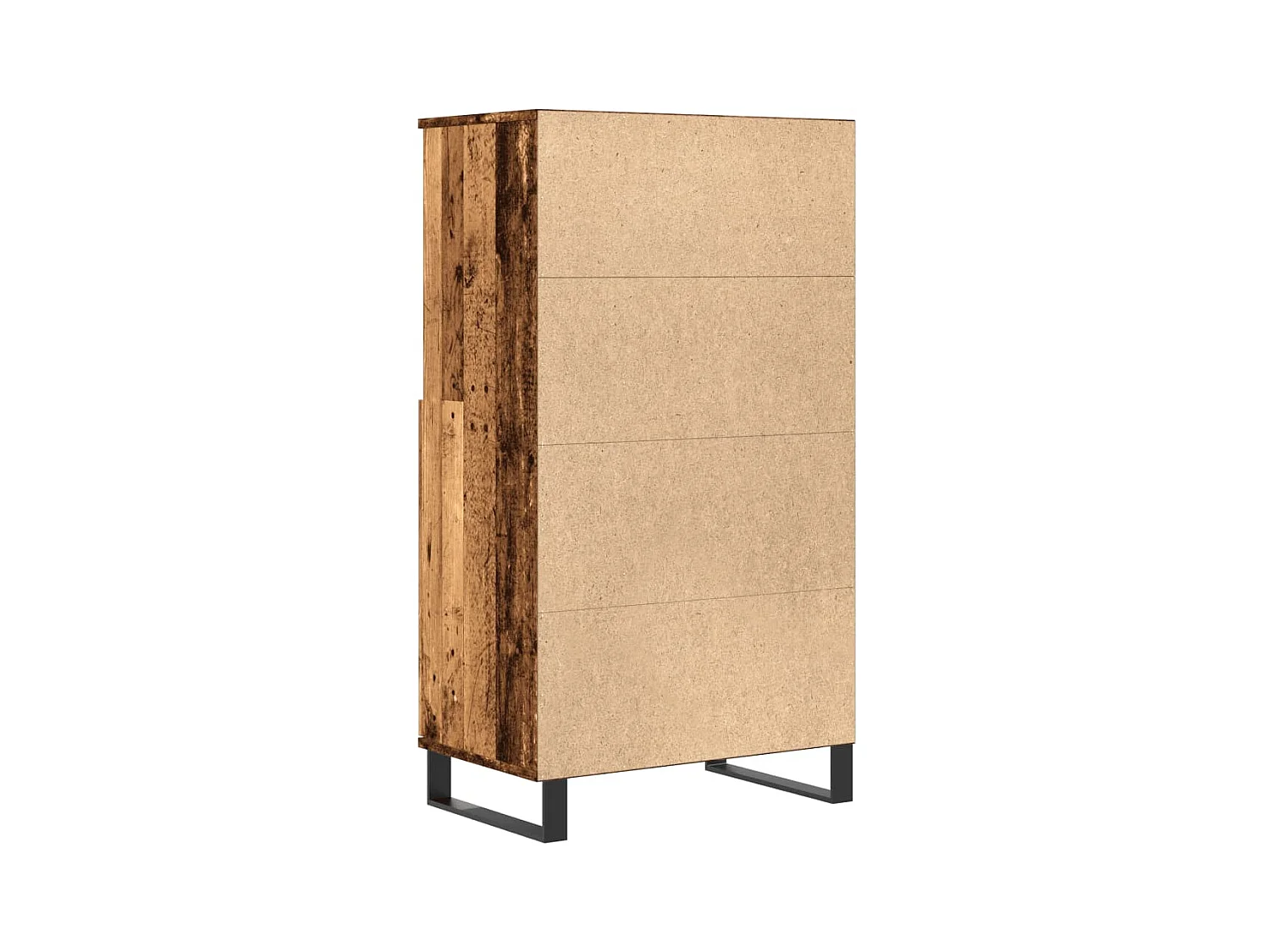 Buffet haut vieux bois 60x36x110 cm bois d'ingénierie