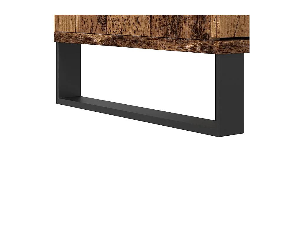 Buffet haut vieux bois 60x36x110 cm bois d'ingénierie