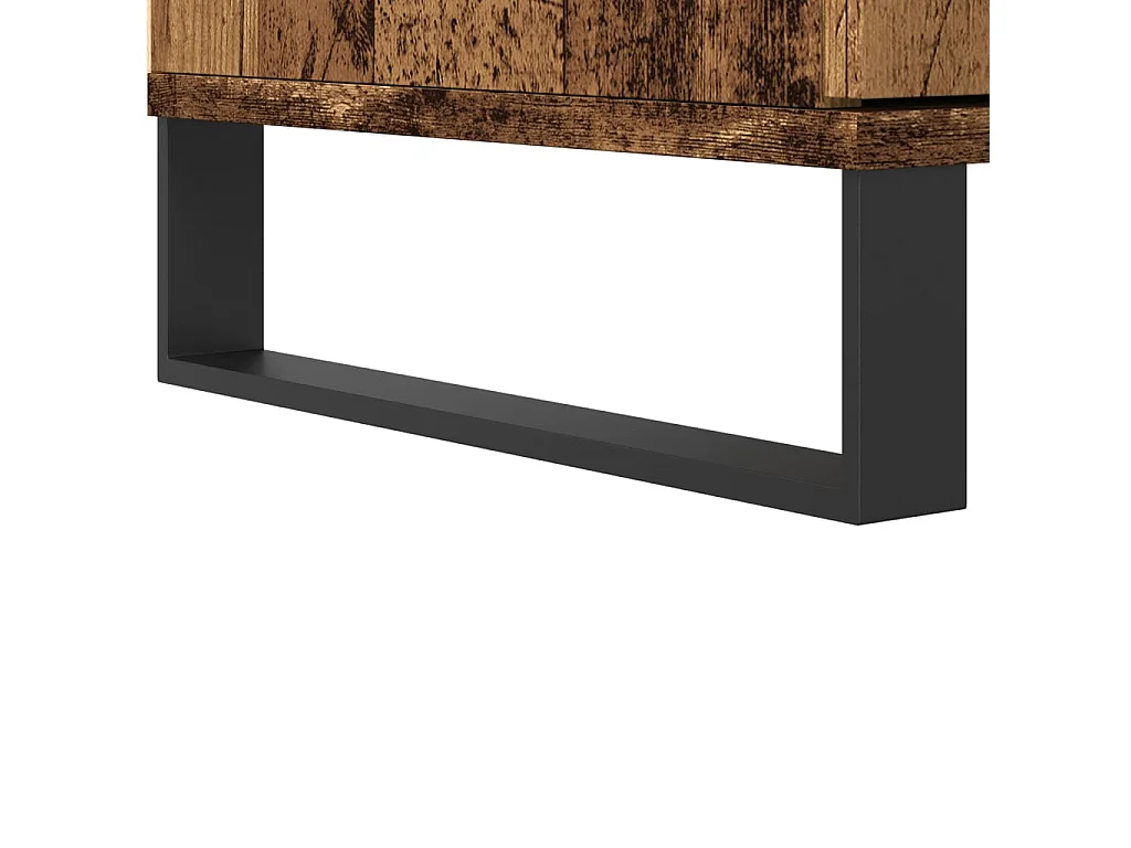 Aparador alto madera de ingeniería envejecida 60x36x110 cm