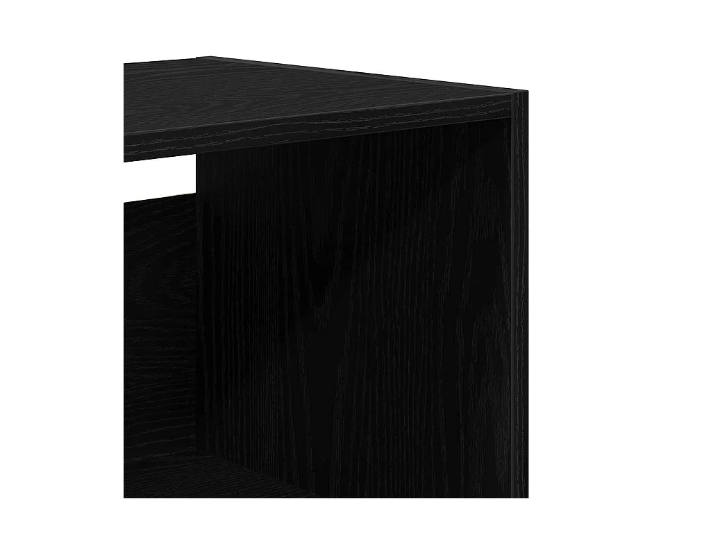 Haut Armoire Montage mural 2 pcs Chêne noir Bois d'ingénierie