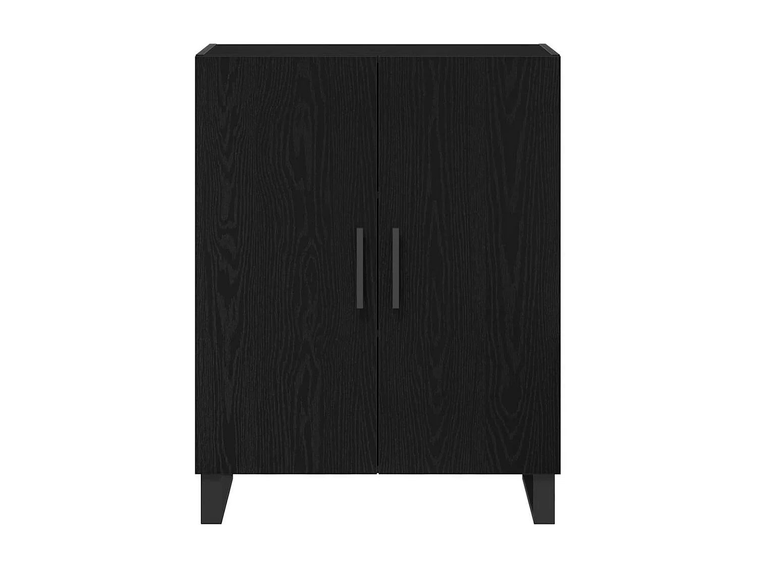 Highboard Schwarz Eichen-Optik 69,5 x 34 x 180 cm Holzwerkstoff