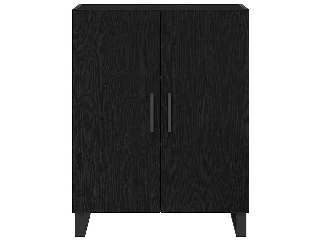 Haut Armoire 2 pc Chêne noir 69,5 x 34 x 180 cm