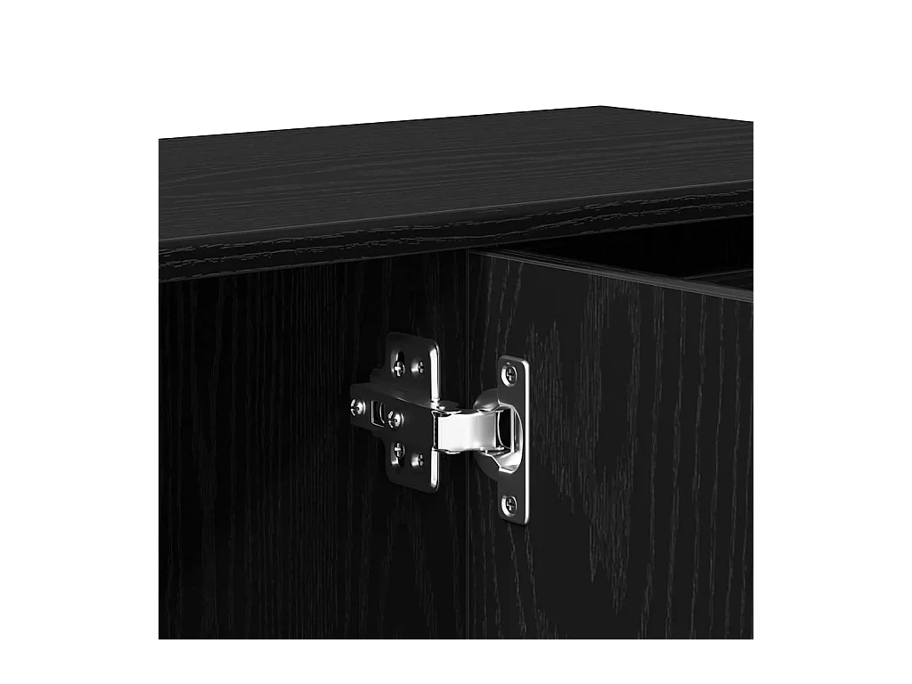 Buffet chêne noir 91x29,5x75 cm bois d'ingénierie