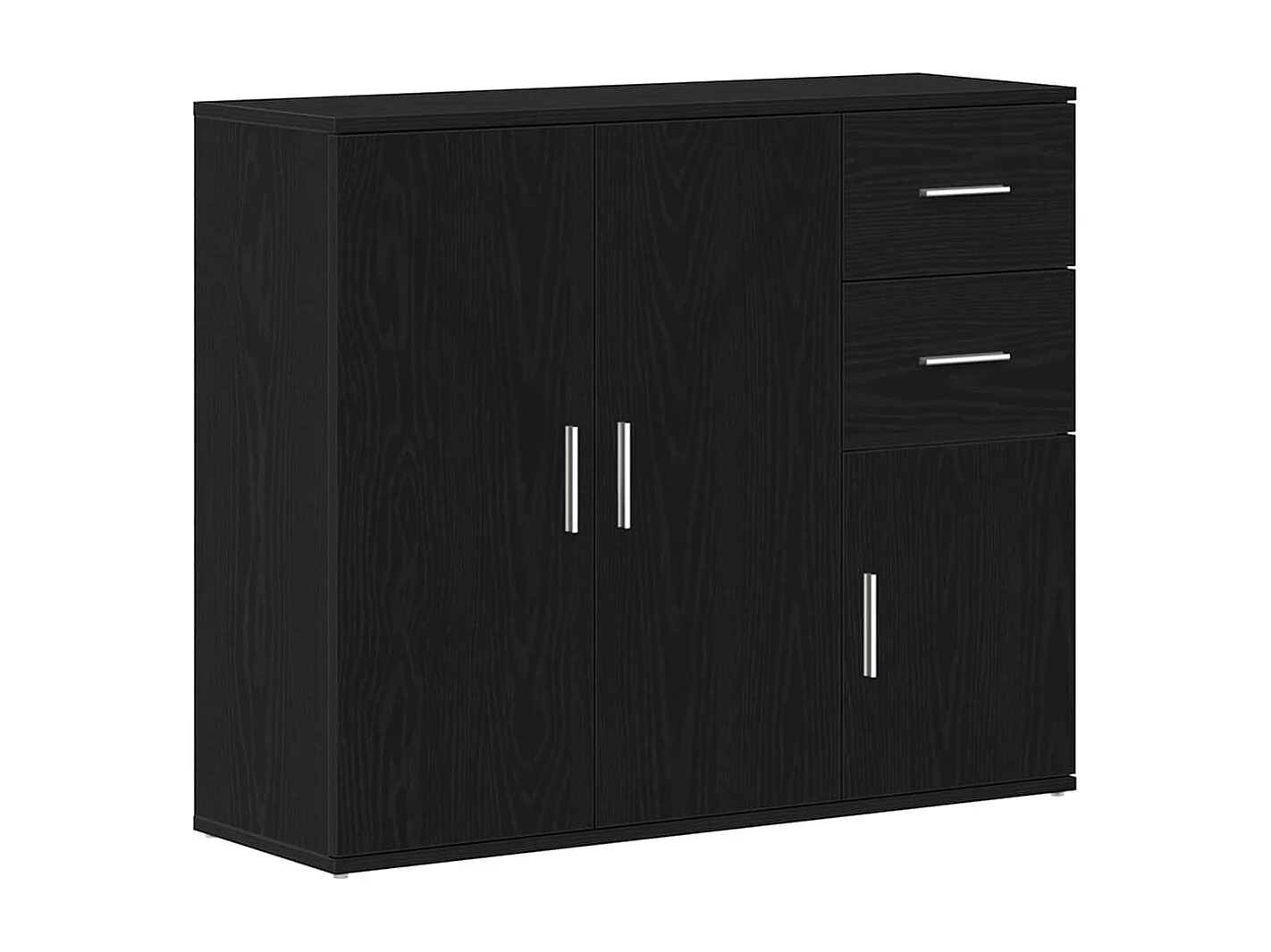 Buffet Chêne noir 91 x 29,5 x 75 cm Bois d'ingénierie