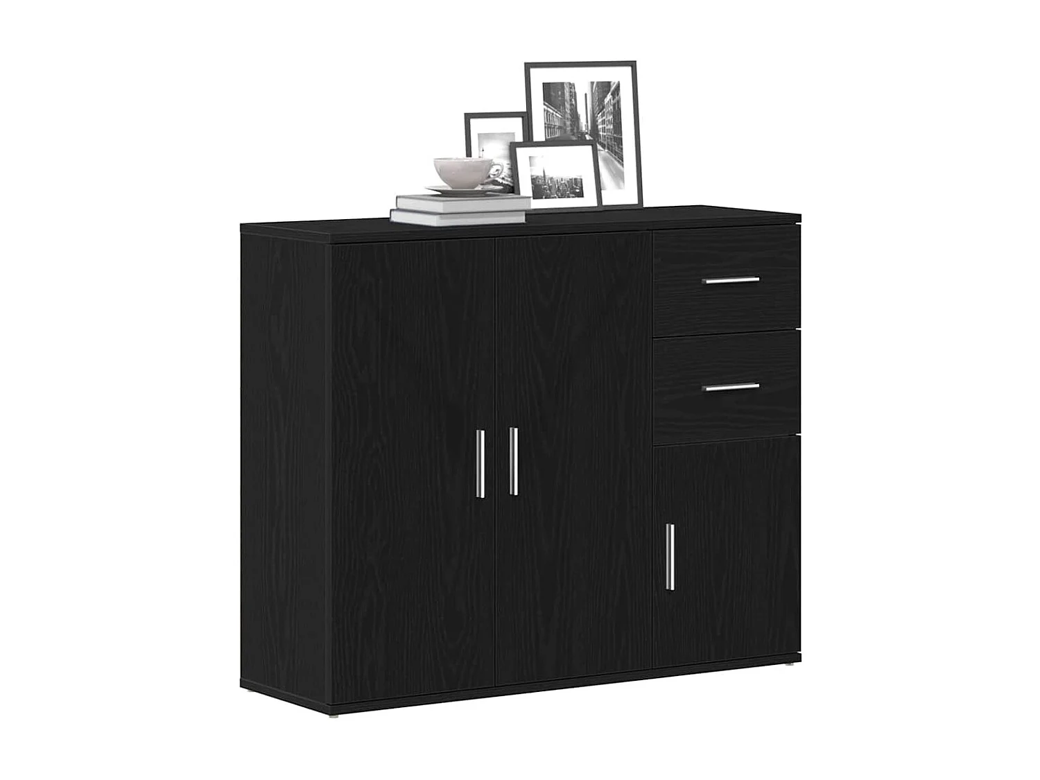 Buffet Chêne noir 91 x 29,5 x 75 cm Bois d'ingénierie