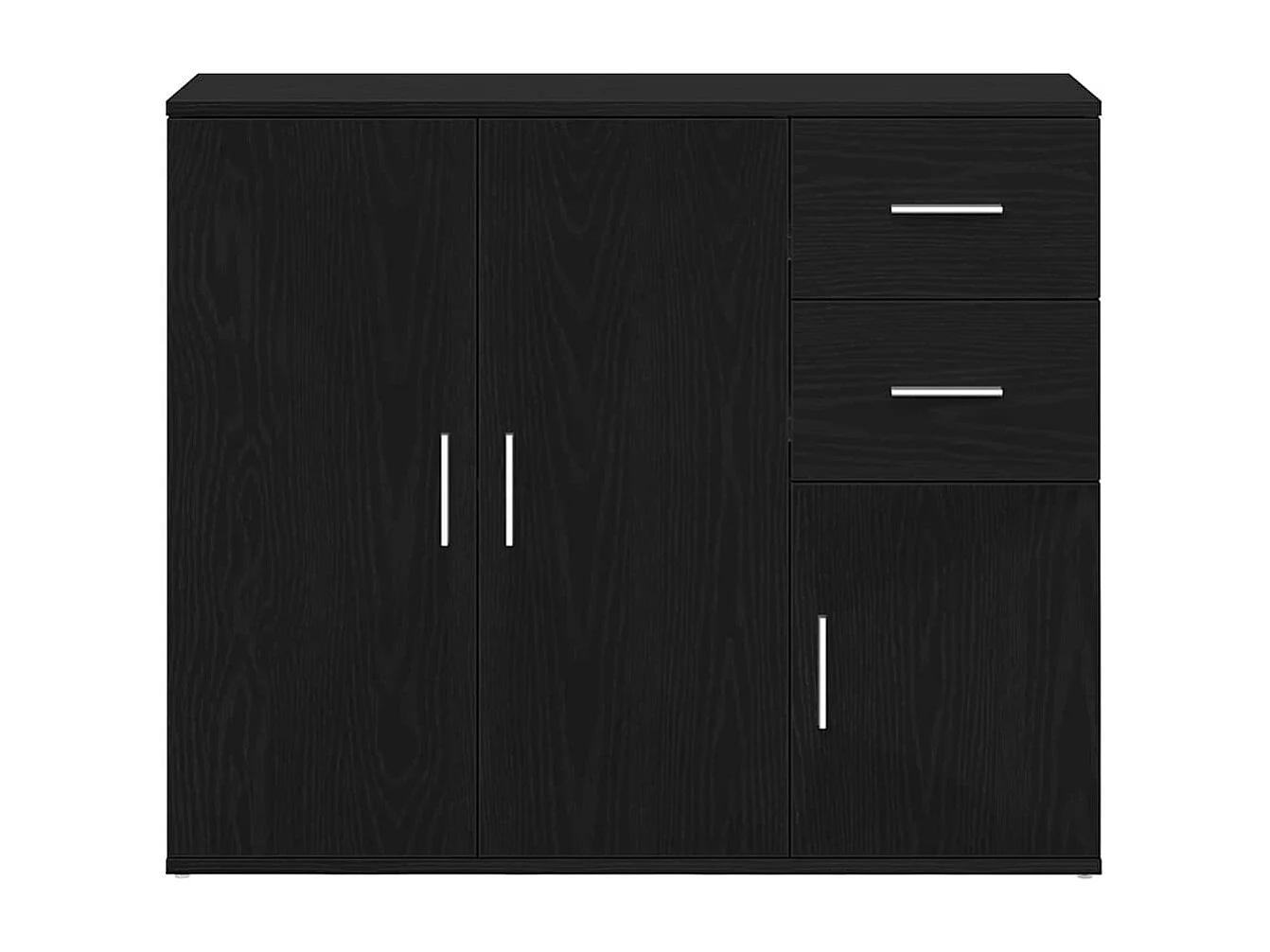 Buffet Chêne noir 91 x 29,5 x 75 cm Bois d'ingénierie