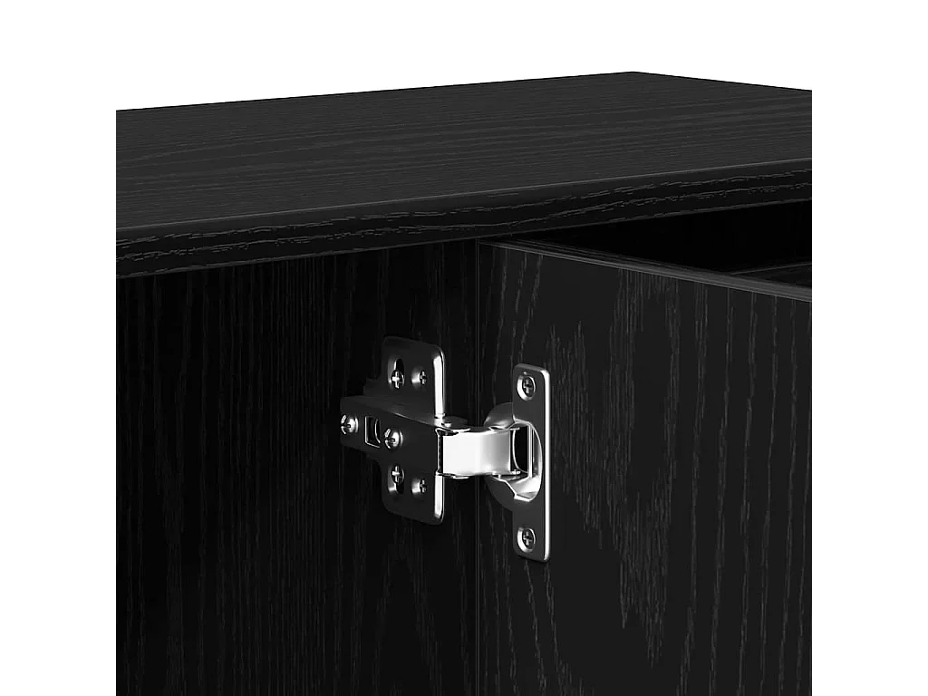 Buffet Chêne noir 91 x 29,5 x 75 cm Bois d'ingénierie