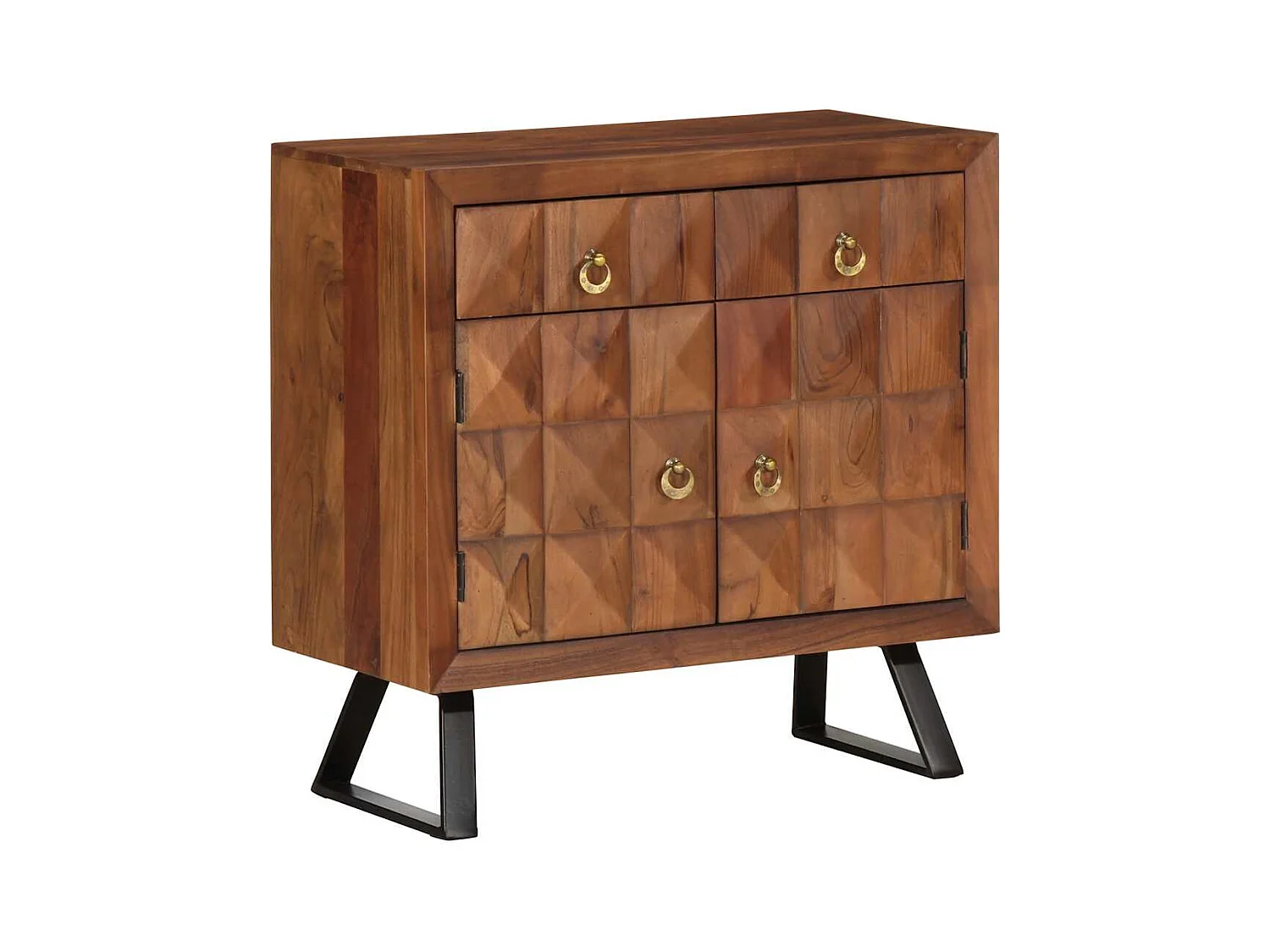 Armoire à tiroirs marron miel 70x35x70 cm bois massif d'acacia