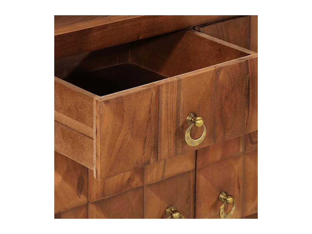 Armoire à tiroirs marron miel 70x35x70 cm bois massif d'acacia