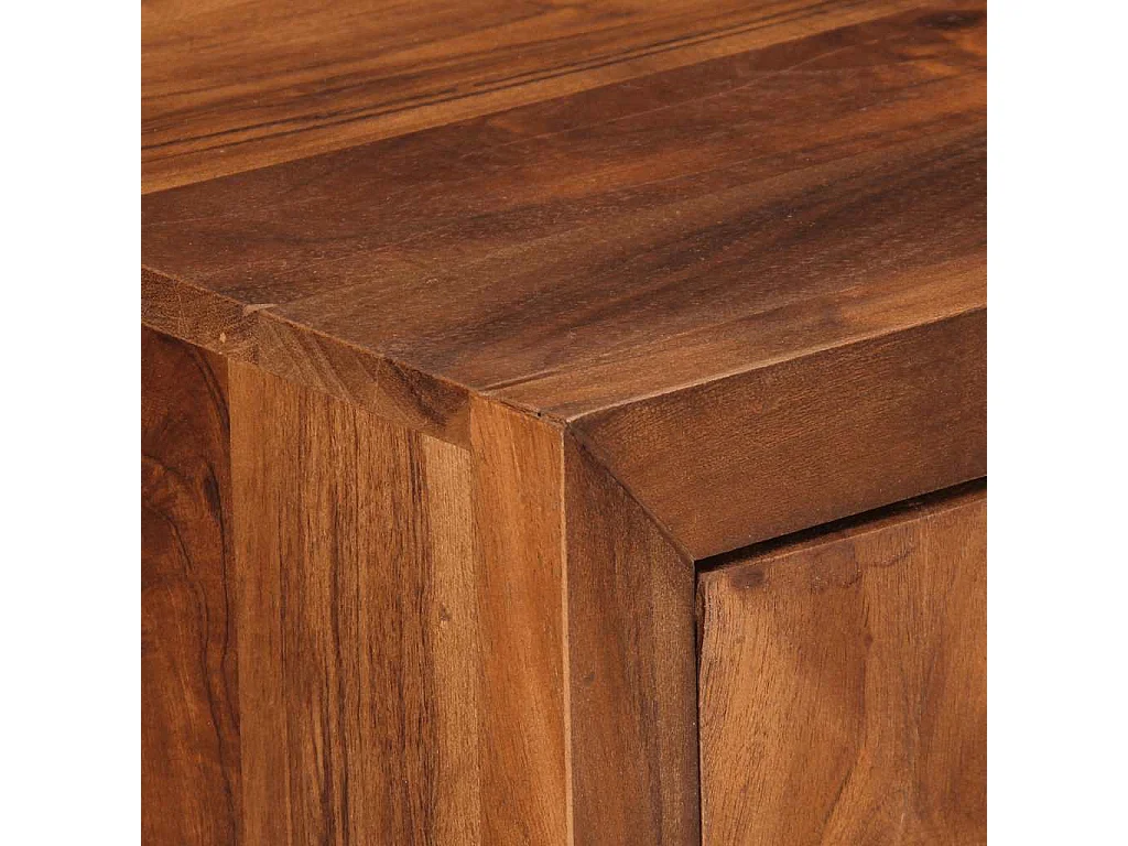 Cassettiera Marrone ambra 70x35x70 cm in Legno Massello Acacia