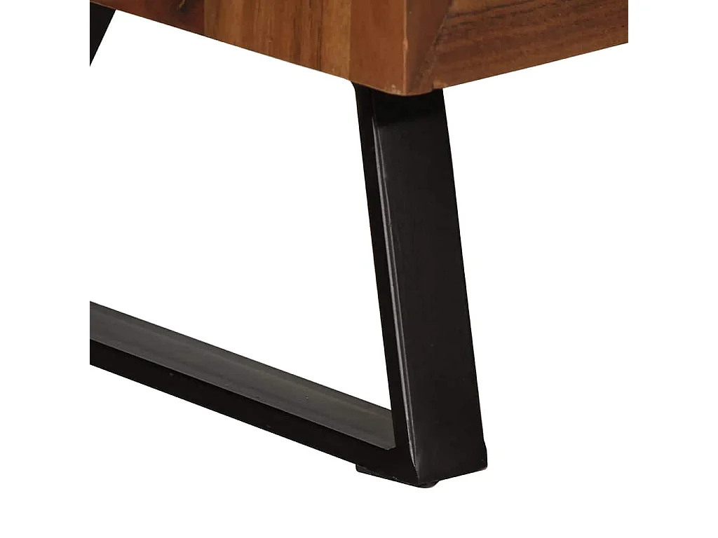 Cassettiera Marrone ambra 70x35x70 cm in Legno Massello Acacia