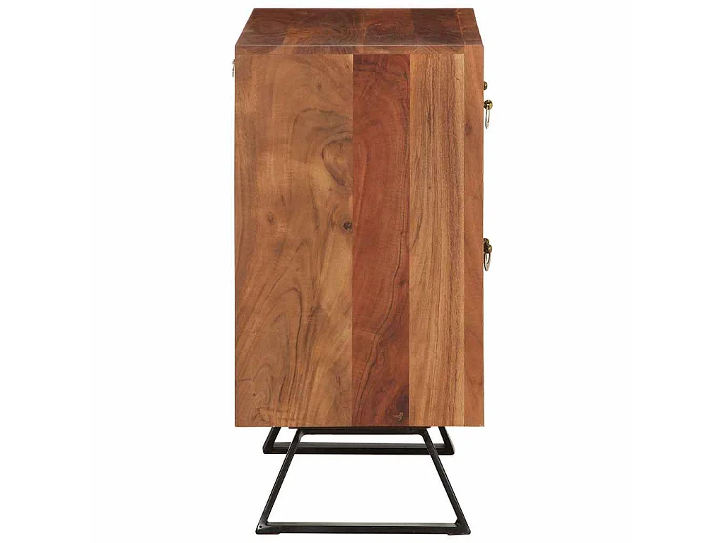 Cassettiera Marrone ambra 70x35x70 cm in Legno Massello Acacia