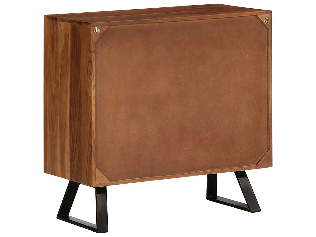 Cassettiera Marrone ambra 70x35x70 cm in Legno Massello Acacia