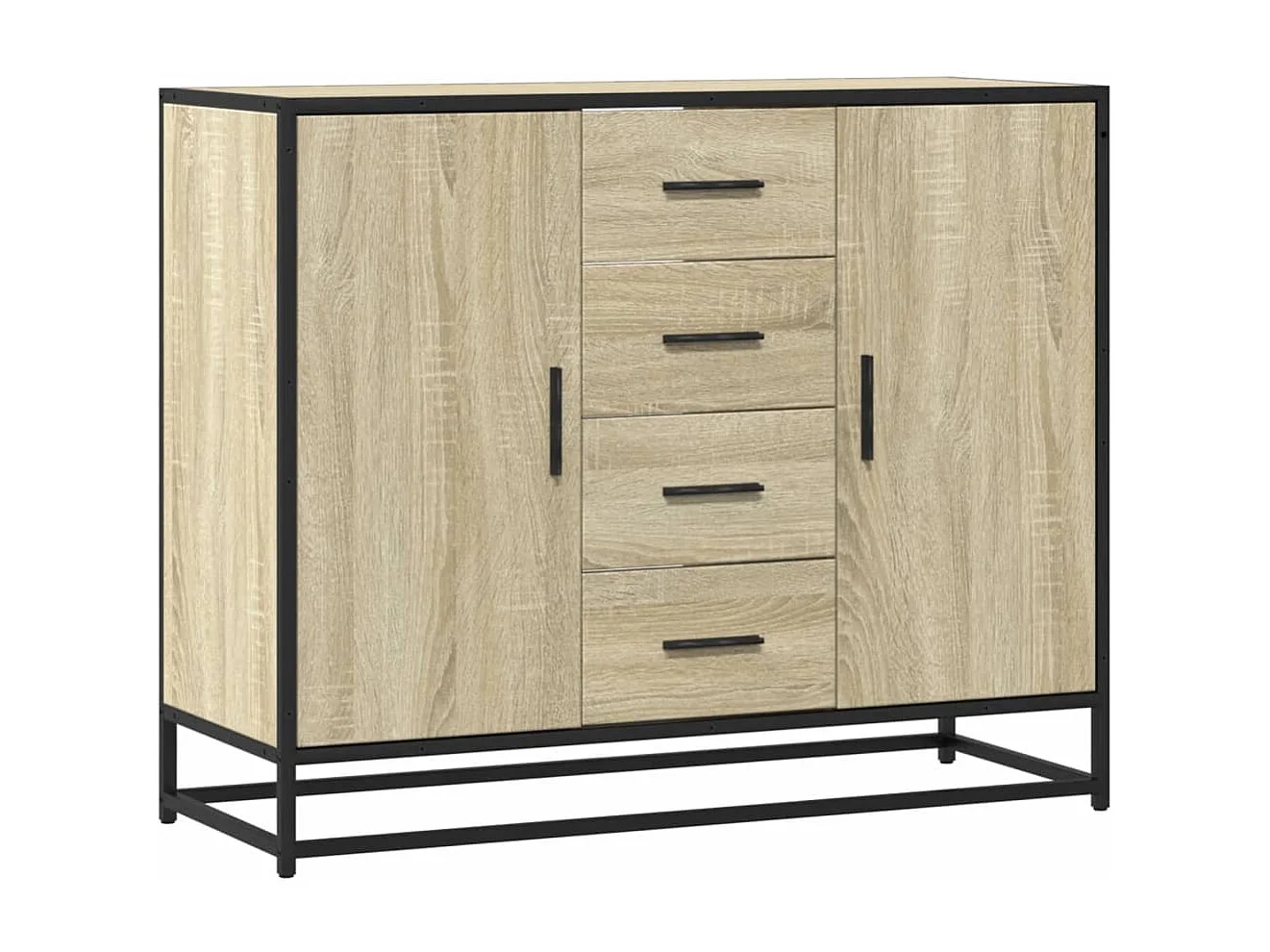 Sideboard Sonoma-Eiche 92x35x76 cm Holzwerkstoff