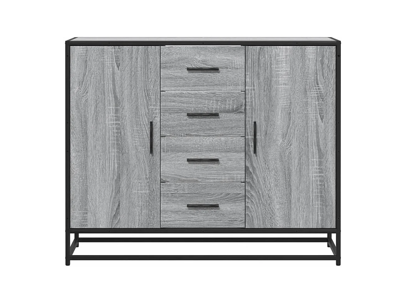Buffet sonoma gris 92x35x76 cm bois d'ingénierie