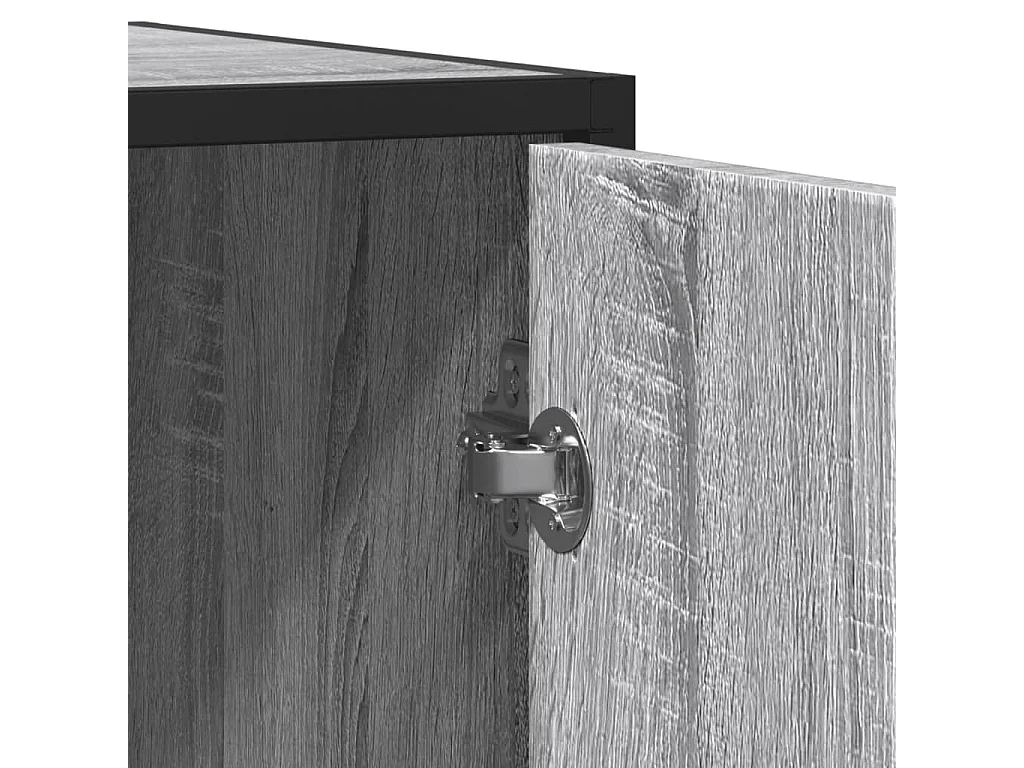 Sideboard Grau Sonoma 92x35x76 cm Holzwerkstoff