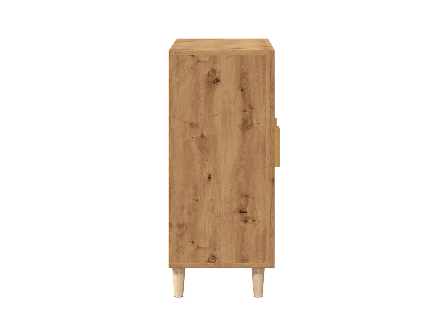 Dressoir 90x34x80 cm bewerkt hout artisanaal eikenkleur