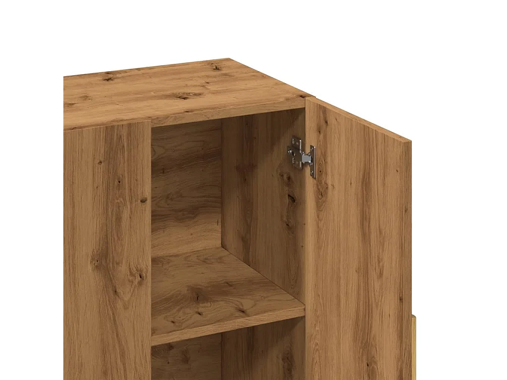 Buffet chêne artisanal 90x34x80 cm bois d'ingénierie